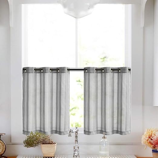 Amazon Com Tier Curtains For Kitchen 24 Inch Length Cafe Curtains
