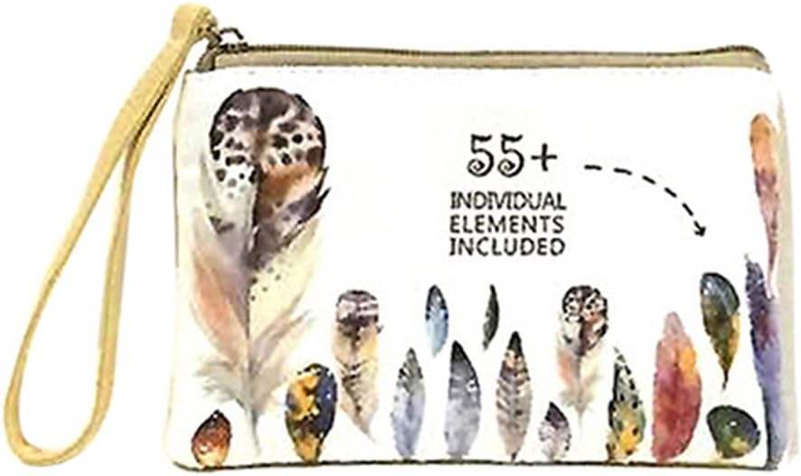 Women Fashion Mini Cute Elephant Elk Whale Cat Printed Handbag Coin Purse Wallet (1)