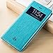 iPhone 8 Plus Case, iPhone 7 Plus Case, Premium Leather PU Flip Folio Wallet Case with View Window Stand Kicstand Card Holder Magnetic Closure TPU Bumper Full Cover Slim Leather Case Feitenn - Blue