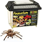 Exo Terra Faunarium Small Plastic Reptile Terrarium &amp; Transport Container | Portable Habitat for Lizards, Geckos, Spiders, Amphibians &amp; Feeder Insects - Ventilated Critter Keeper with Secure Lid