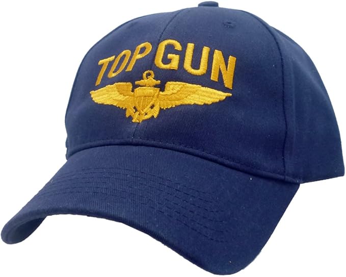 Top Gun Hat, Gold Wings Logo Cap, Navy Blue Amazon.co.uk Clothing