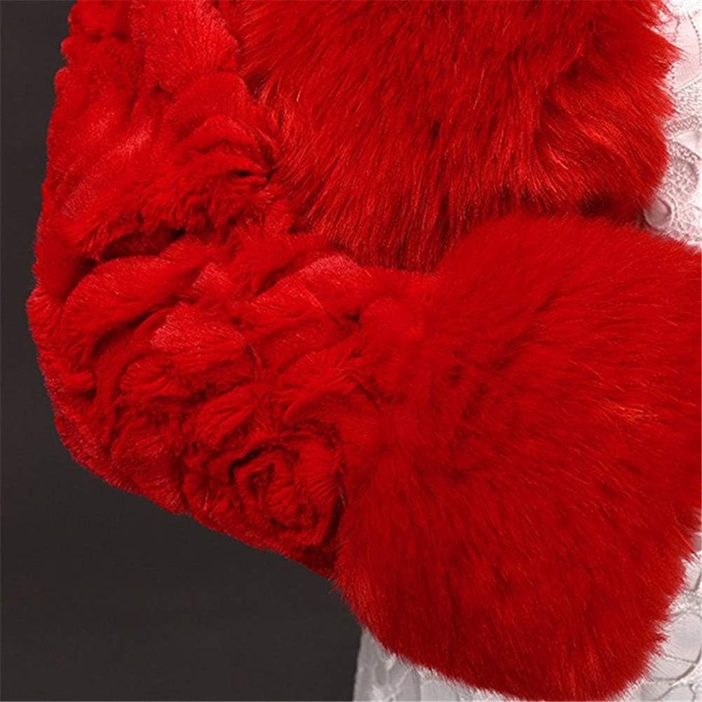 Oncefirst Women's Winter Faux Fur Wedding Jacket for Bride Wrap Shawl Bolero Jacket at  Women's Coats Shop