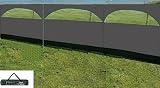 H&S Windbreaker 150x500cm 3 Panel Wind Screen Green Forest Blue view 4
