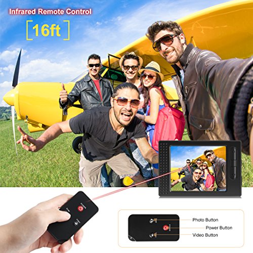 DROGRACE-WP200-Sports-Action-Camera-Video-Camera-Waterproof-Digital-Cam-Car-Dash-Cam-Full-HD-1080P-12MP-25fps-30fps-Helmet-Mount-Accessories-Camera-Kit-2-Inch-LCD-Screen