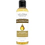 Polysorbate 80 by Velona - 4 oz | Solubilizer, Food & Cosmetic Grade | All Natural for Cooking, Skin Care and Bath Bombs, Spr