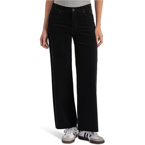 KUT from the Kloth Womens Ryan High Rise Fab Ab Super Wide Leg Raw