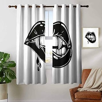 Amazon Com Petpany Print Curtains For Bedroom Curtain Vampire
