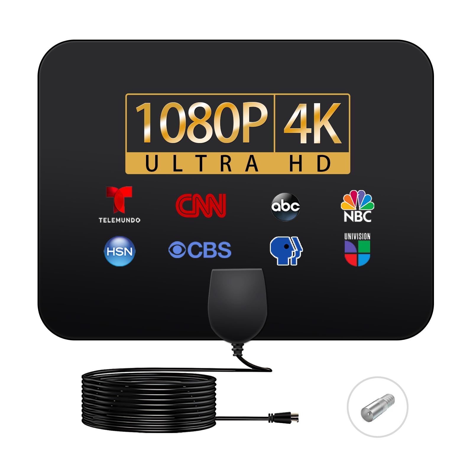 Photo 1 of TV Antenna, Indoor Digital TV Antenna Supports 4K1080P, Easy to Install, 360 ° Signal Reception, 800 Miles+Reception, Suitable for Various high-Definition Digital Television