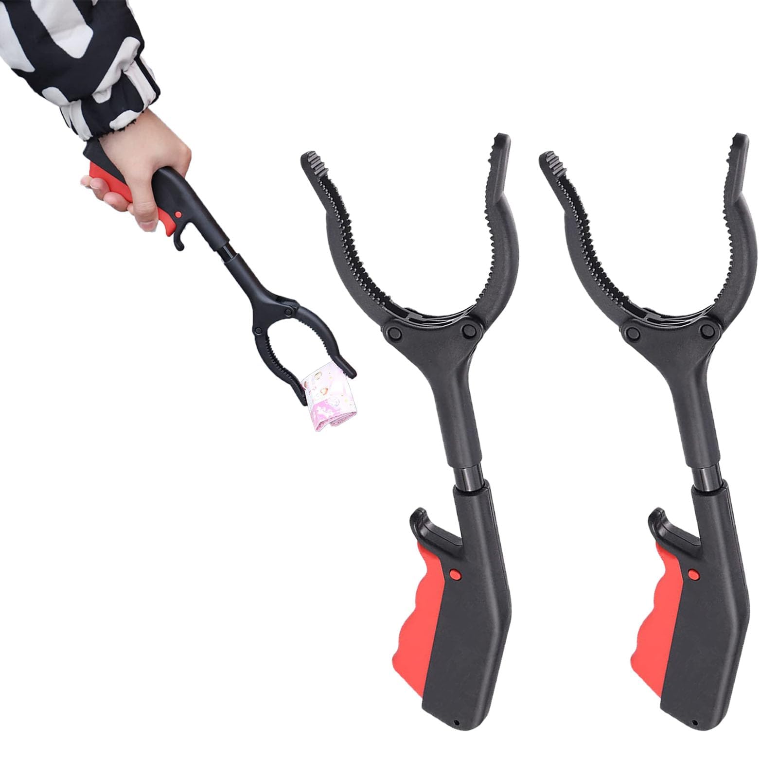 2 Pcs Litter Pickers, Pick Up Tool, Multifunctional Rubbish Picker Grabber, Grabber Stick Helping Hand Grabbers for Disabled, for Disabled, Multiuse Aid to Pick Rubbish, Weeds, Leaves (30cm)