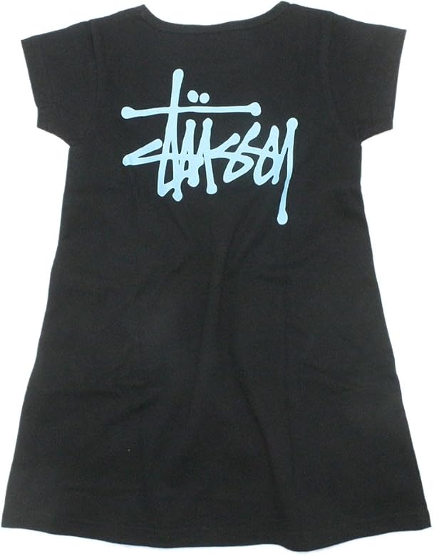 Amazon Stussy Kids Basic Stussy Tシャツワンピース ブラック Xl 150 ワンピース チュニック 通販