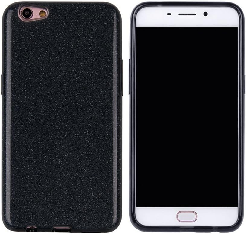 OPPO R9s Plus/F3 Plus Case, Vanqiang Flash Pink Mobile Phone Shell 3 In 1 Gradient Protective Cover TPU All-inclusive Soft Case for OPPO R9s Plus/F3 Plus - Black