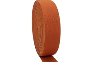 JESEP YONG JESEP 1.5 Inch 10 Yards Double-Side Twill Woven Elastic Heavy Stretch High Elasticity for Sewing Pants Waistband, Wigs, Skirts, Craft DIY Projects (Dark Orange 294)