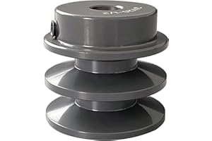 FUYEAR Double Groove Pulley/Sheave 2"OD 1/2"Bore AK Fixed Bore Pulley for A 3L & 4L (A & AX) V-Belts,Cast Iron,Grey, 2AK20-1/2