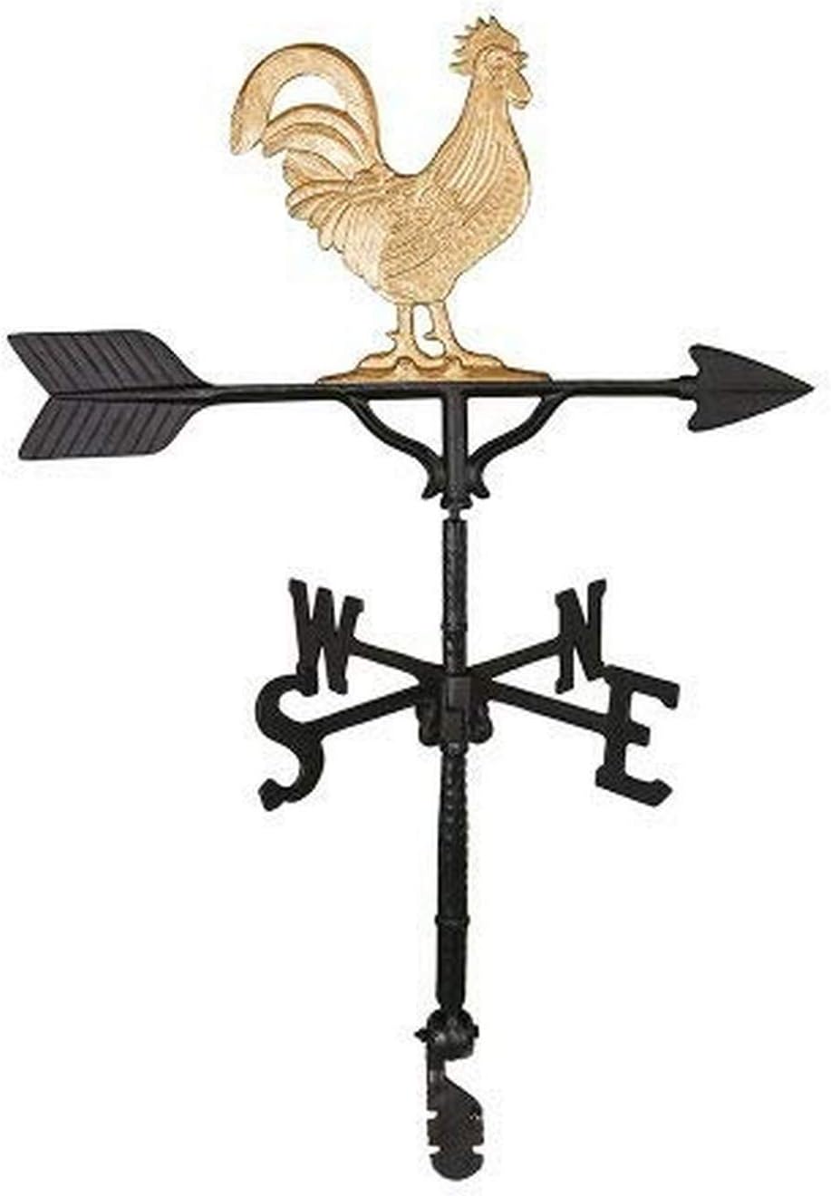Weathervanes - Montague Metal Products 32-Inch Weathervane with Gold Rooster Ornament