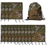 NBEADS 14 Pcs Camo Bag Drawstring Backpacks, Camouflage Drawstring Bags Camouflage Lightweight Camo Pack for Gym Camping Sackpack, 16.54x13.39x0.12inch