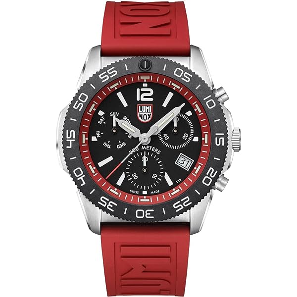 赤い湖面 91cm×122cm Amazon.com: Luminox Men's Pacific Diver 3120 Series Swiss Quartz