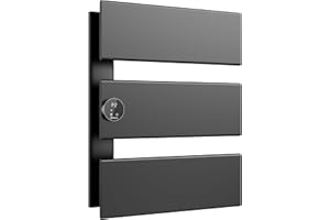 K&KALONZO Electric Towel Warmer, 18.35" W x 22.8" H Wall-Mounted Towel Heater with Built-in Timer, Waterproof Aluminum Towel Warmer for Bathroom, Support Plug-in and Hardwired, Black, K3-L-B