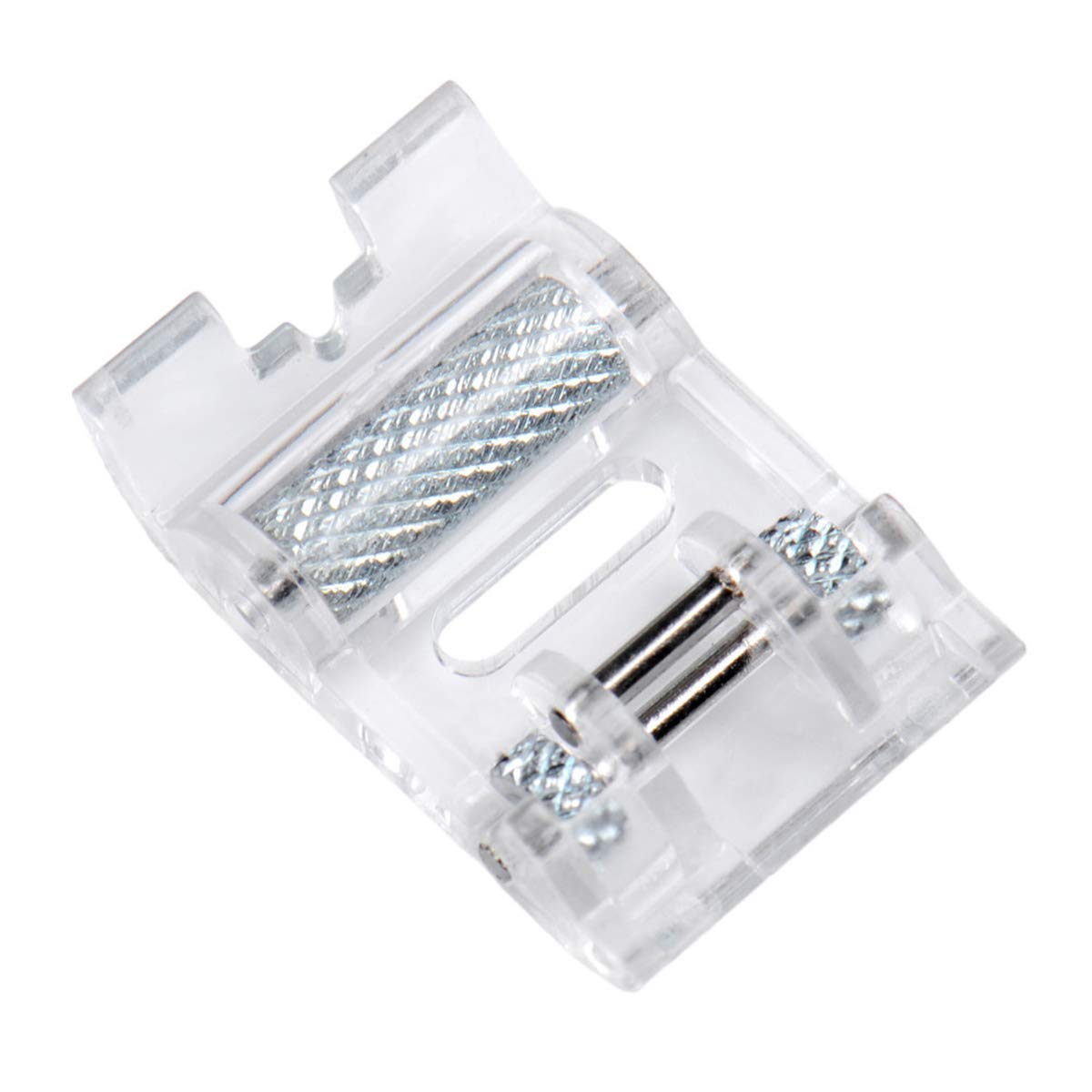 2 PCS Roller Presser Foot and Non-Stick Zigzag Teflon Presser Foot - Fits All Low Shank Snap-On Singer, Brother, Babylock, Janome Sewing Machine