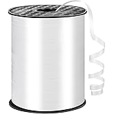 600 Yards White Curling Ribbon 1/5 Inch Balloon String Ribbon Thin Ribbons for Art Crafts Gift Wrapping Wedding Birthday Party Easter Decorations