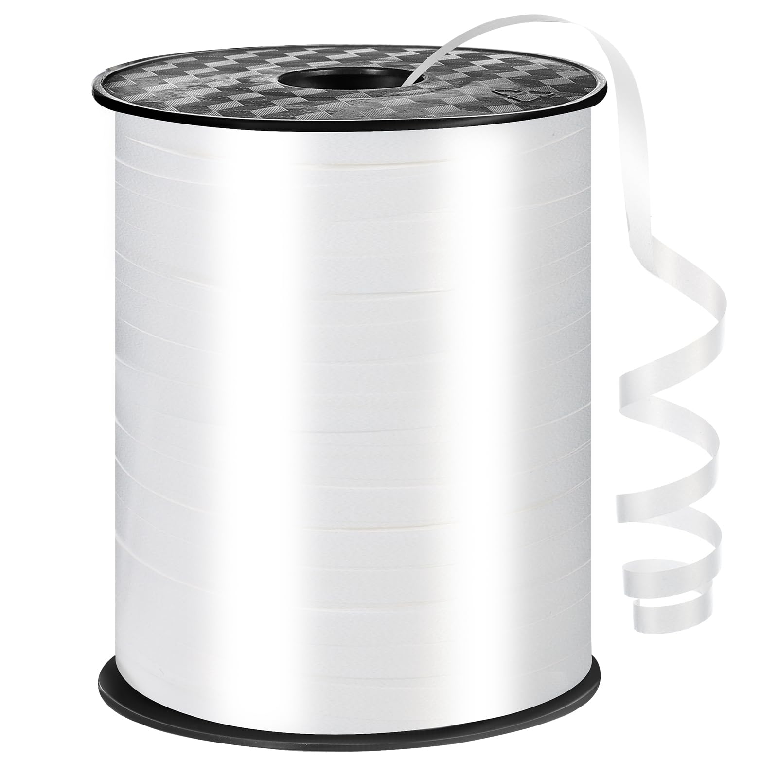 Photo 1 of 600 Yards White Curling Ribbon 1/5 Inch Balloon String Ribbon Thin Ribbons for Art Crafts Gift Wrapping Wedding Birthday Party Decorations