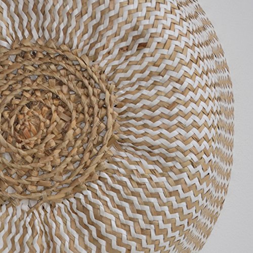 dufmod-Small-Natural-and-Plush-Woven-Seagrass-Tote-Belly-Basket-for-Storage-Laundry-Picnic-Plant-Pot-Cover-and-Beach-Bag-Plush-Zigzag-Chevron-Seagrass-White-Small