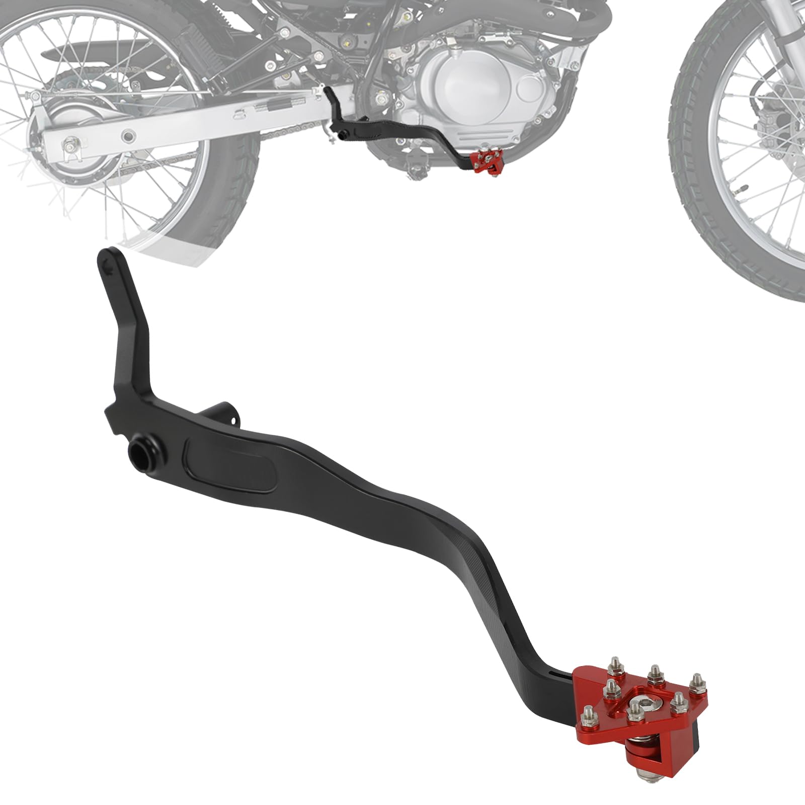Photo 1 of BAOUFF Dirt Bike Rear Brake Foot Pedal for XR150L,CNC Motorcycle Foldable Brake Lever for XR 150L Red