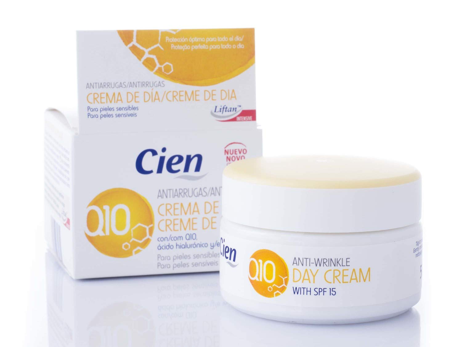 Set of 2 x 50 ml Cien AntiWrinkle DAY + NIGHT CREAM with q10