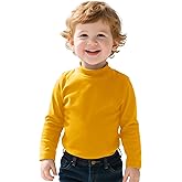 ZUEMET Toddler Boy Turtleneck T-Shirt Baby Boys Thermal Long Sleeve Shirt Cotton Tee Tops Size 18M-5T