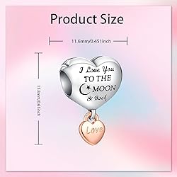 Alstade Love You to The Moon and Back Charm 925