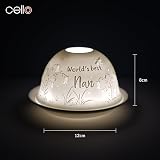 Cello Porcelain Tealight Dome Nan Gift 3D Projection LED Candle Warmer view 3