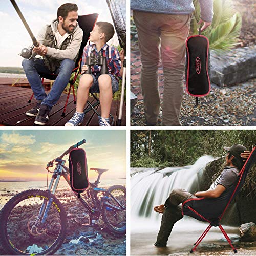 G4free Lot De 2 Chaise De Camping Pliable Portable Léger Avec Appui-tête Pour Pique-nique Plage Randonnée Pêche Jardin