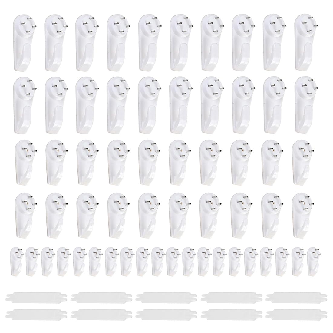 QJIBOVM 60pcs Non Trace Picture Hooks for Hard Wall Picture Hanging Kit for Picture Frame Fixing Picture Hanger Hook for Plasterboard Walls Drywall Concrete Wall
