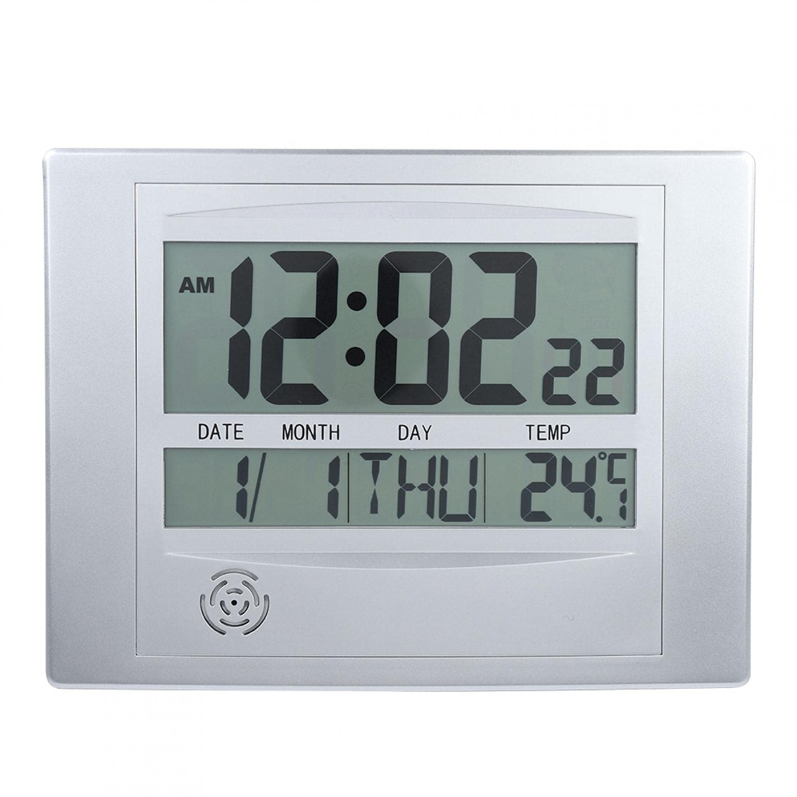 Restokki Digital Clock Thermometer Indoor Digital Calendar Clock Digital Alarm Clock for Nightstand Desk Home