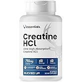 Bucked Up - Creatine HCL, 750mg Serving - 60 Servings (60 Capsules)