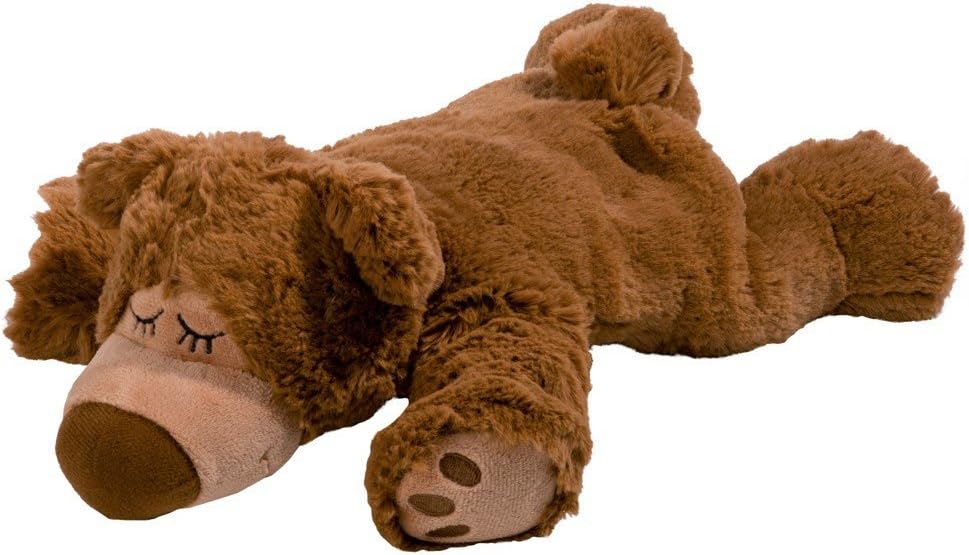 Greenlife Heat Plush Animal Pillow, Sleepy Bear, Brown