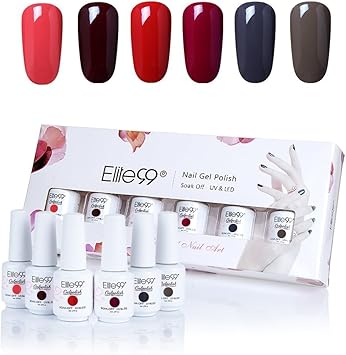 Vernis Semi Permanent Elite99 Vernis à Ongles Gel Uv Led Soakoff 6pcs Kit Manicure Pour Ongle