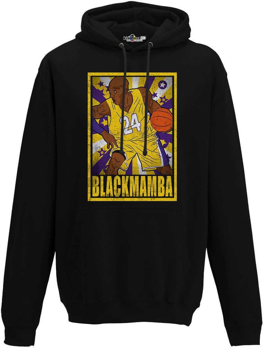 KiarenzaFD Men Hood Basketball Vintage Parody All Star Kobe Bryant Black Mamba 1 Sweatshirt