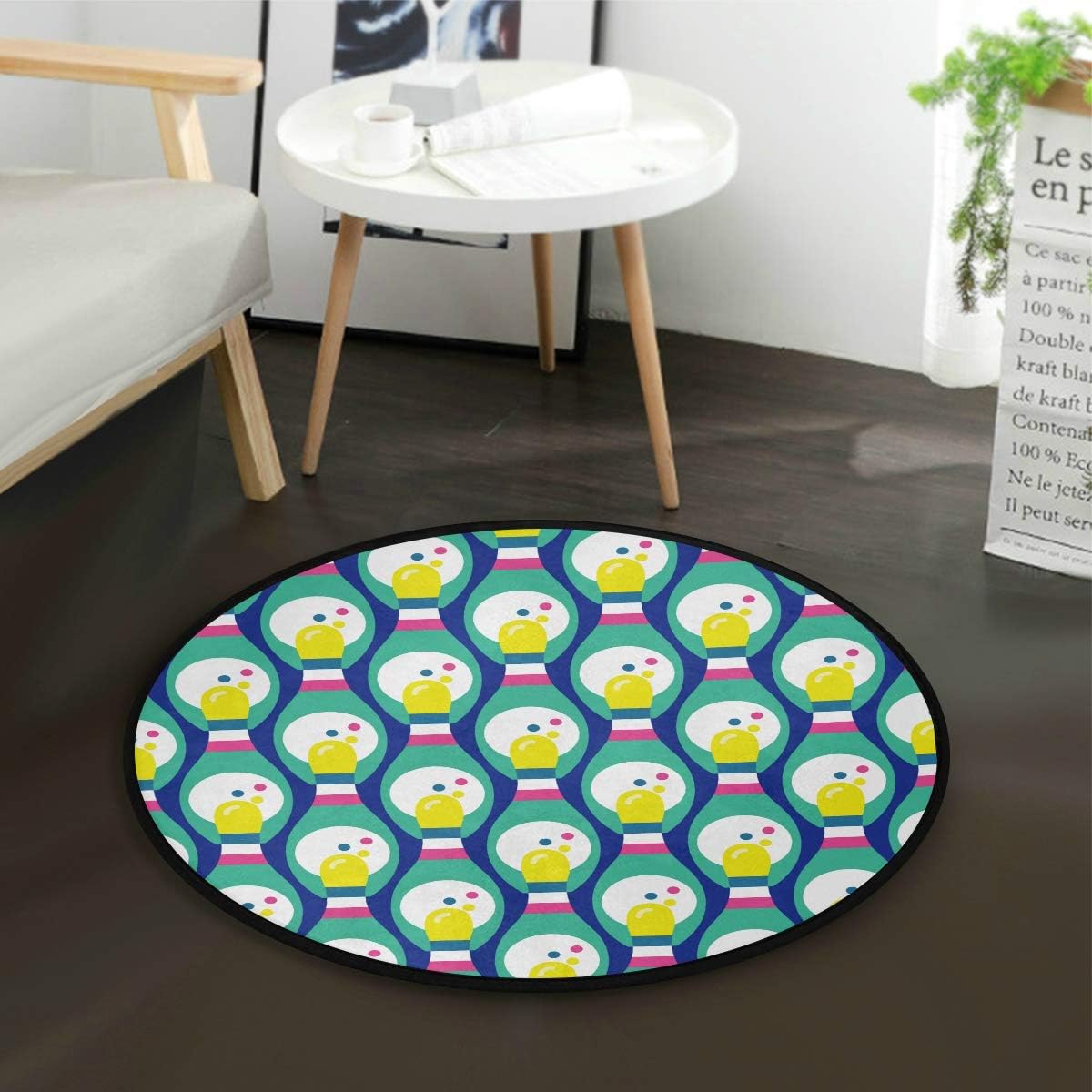 VNASKL Área de Alfombra Alfombra Bola de boliche Entretenimiento