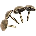 100 Pcs Round Head Upholstery Nails Decorative Bronze Tacks Brass Snag - View #3