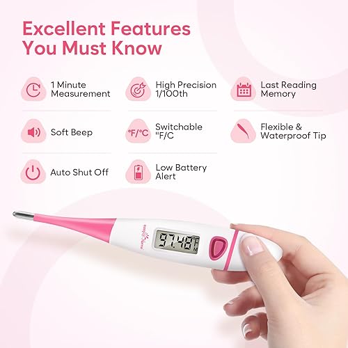 Easy@Home Basal Body Thermometer: BBT for Fertility Prediction with Memory  Recall Accurate Digital Basal The