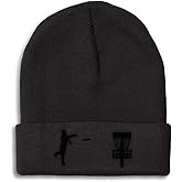 Beanies for Men Disc Golf Sport Embroidery Skull Cap Winter Hats for Women Acrylic One Size