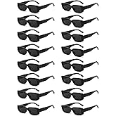 16 Pack Rectangle Sunglasses for Women Retro Colored Square Glasses Bulk 90s Vintage Eyewear Uniex Adults