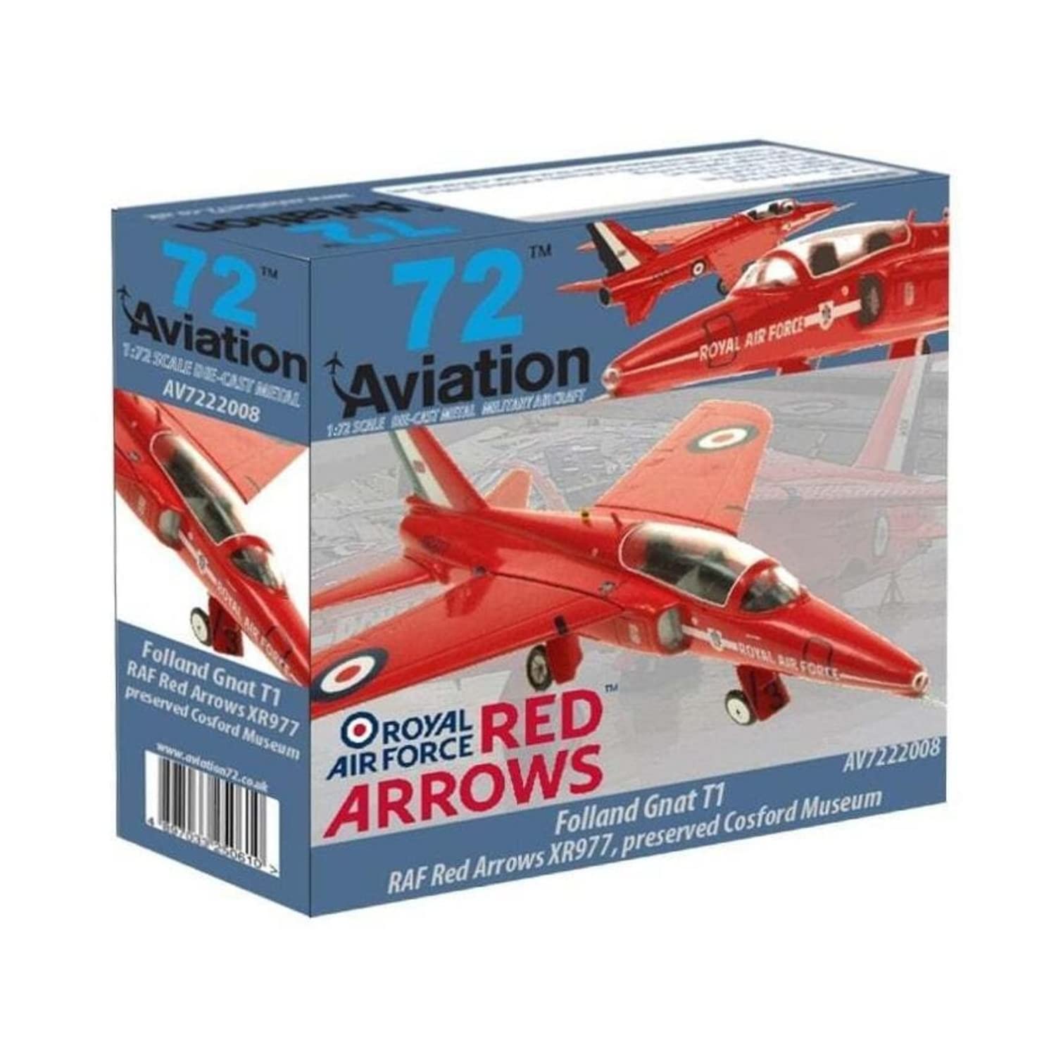 Aviation72 1: 72 Folland Gnat T1 RAF Display Team ' Red Arrows ' XR977 Preserved Cosford Museum