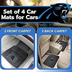 Fanmats Carolina Panthers Set of 4 Car Mats for