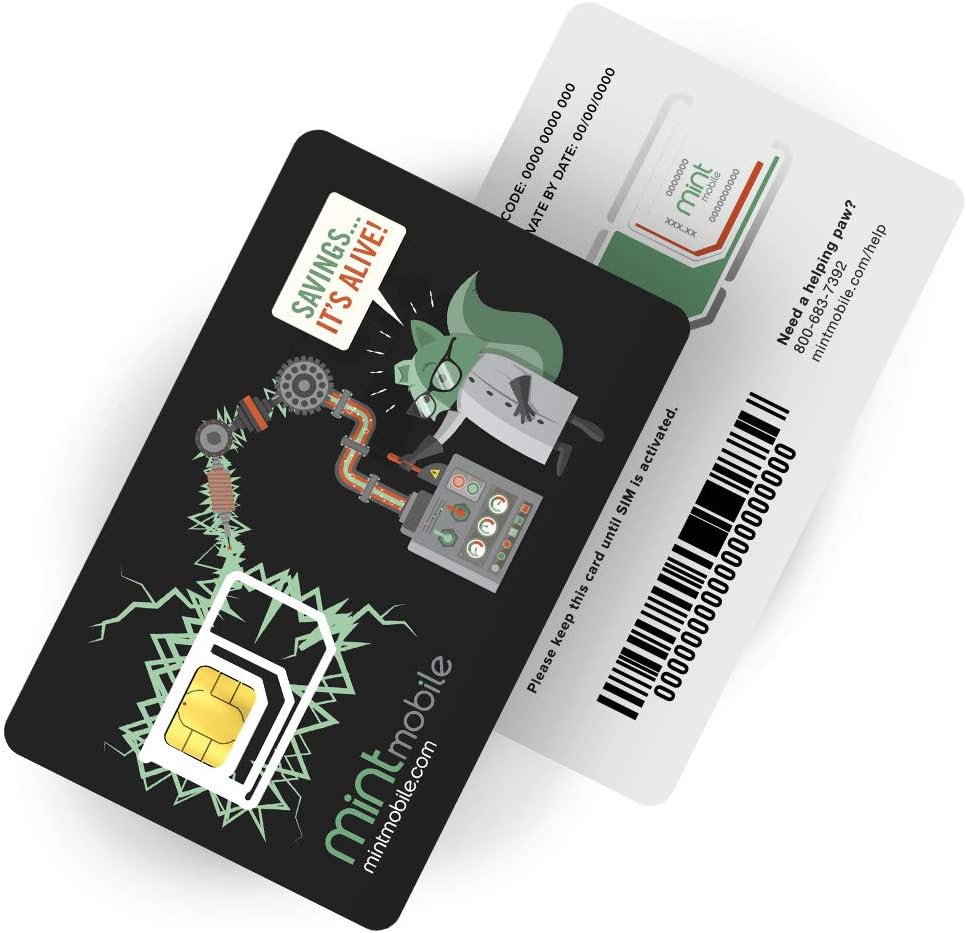 $20/Month Mint Mobile Wireless Plan | 10GB of 5G • 4G LTE Data + Unlimited Talk & Text for 3 Months (3-in-1 GSM SIM Card)
