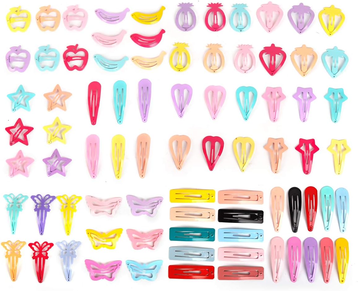 80 Pcs Baby Girls Hair Clips Hair Barrettes Metal Snap Hair Clips Hair Accessories for Kids Toddlers Girls