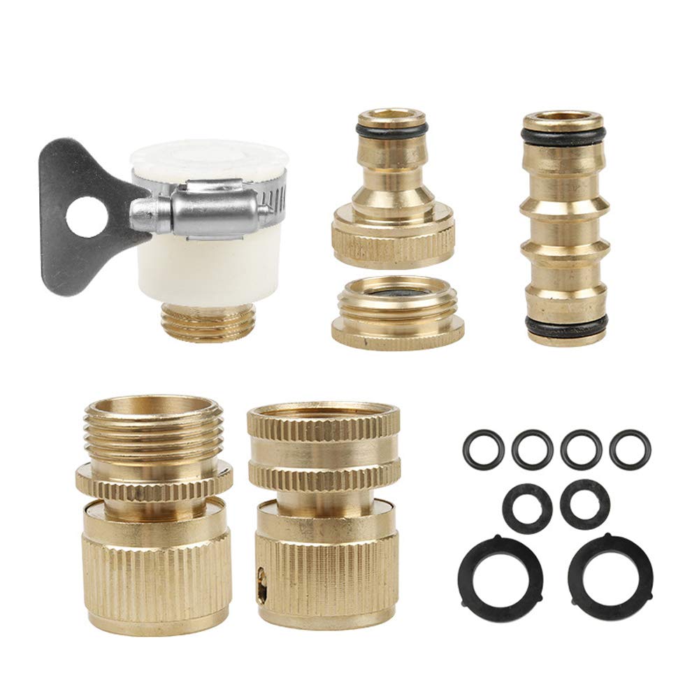 OTNE Brass Garden Hose Expandable Stretch Hose Adaptors Universal Tap Connectors Set