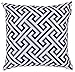 ACCENTHOME Printed Pillow Covers Set of 4 - Decorative Square Throw Pillow Cover, Indoor & Outdoor Cotton Cushion Cases, Geometric Design Navy Pillowcases for Home Sofa - Bed - Couch 18 x 18 Inch