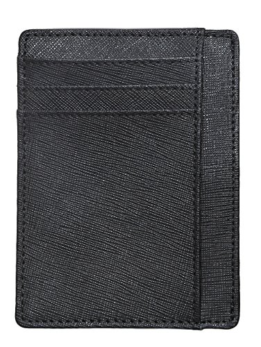 image for Woogwin Slim Front Pocket Wallet RFID Leather Credit Card Holder Card 