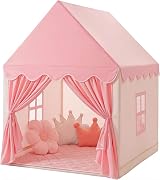 Wilwolfer Princess Play Tent for Kids Indoor Beige Pink 77x113x115 cm view 9